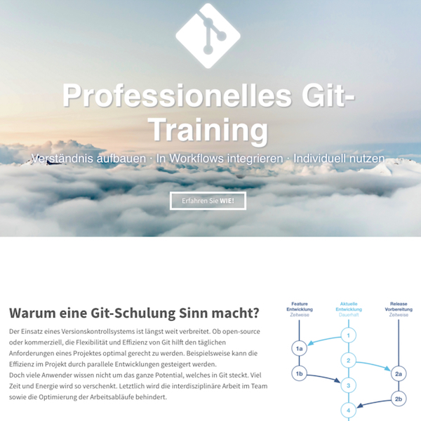 Bild der Website Git-Training